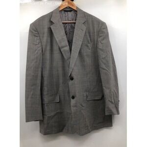 Brooks Brothers Gray Checks Fall Canvas BrooksCool Madison Sports Coat - Size 46